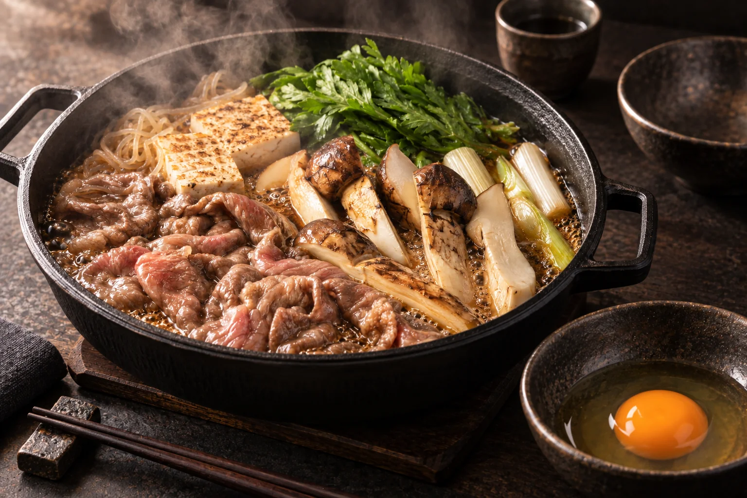 すき焼きの調理イメージ